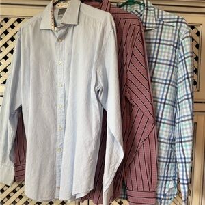 Men’s polo button down dress shirt bundle size large